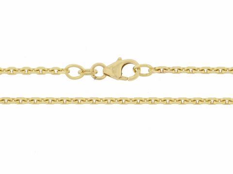 Anker Kette - Gold 585 - 60 cm - diamantiert - 2,0 x 2,0 mm