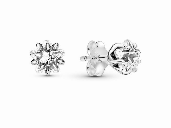 Pandora Ohrringe 290023C01 - Himmlischer funkelnder Stern Ohrring - Sterling Silber - Zirkonia - klar