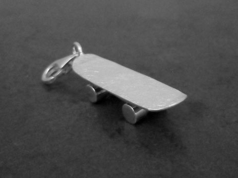 Skatboard - charms Anhänger - Sterling Silber