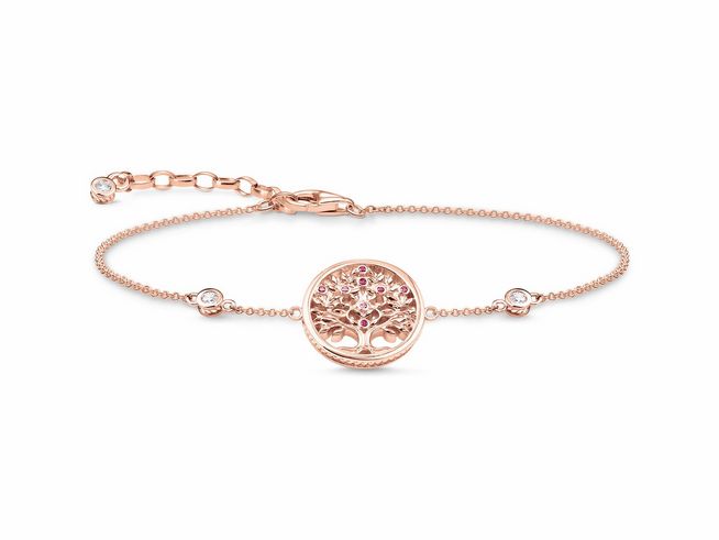 THOMAS SABO Armband - Lebensbaum - Silber rosèvergoldet mit Zirkonia SCA150330