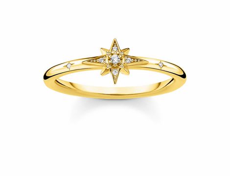 Thomas Sabo - TR2317-414-14-58 - Ring Gr. 58 - Silber - Gelbgold - Zirkonia - Klar