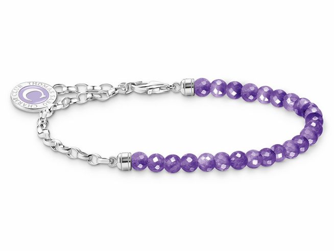 Thomas Sabo A2130-007-13-L15V Armband - Carrier mit Gliedern - Silber & Emaille - Violett - 12 bis 15 cm