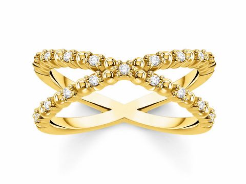 Thomas Sabo - TR2318-414-14-50 - Ring Gr. 50 - Silber - Gelbgold - Zirkonia - Klar