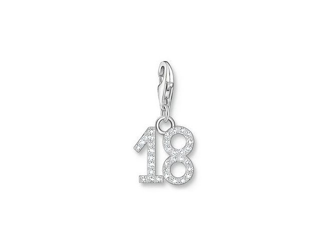 Thomas Sabo 2134-051-21 Charm-Anhänger - Zahl 18 - Silber & Zirkonia