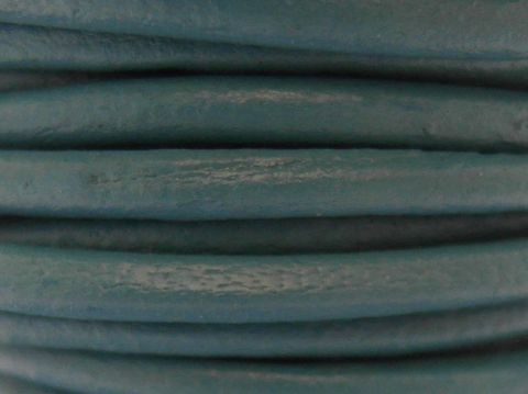 Lederband Türkis - 16 cm - 3 mm - Silber Karabiner - turquoise