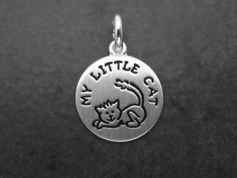 Silber Anhänger - My little Cat - 925 Sterling Silber - Katze