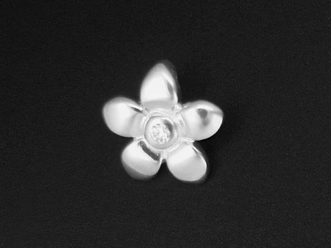 Blüte Anhänger - 925 Sterling Silber - filigran - Zirkonia