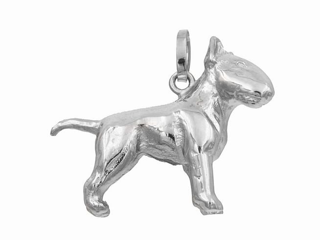 Anhänger Hund - Bullterrier - Terrier - Sterling Silber - rhodiniert