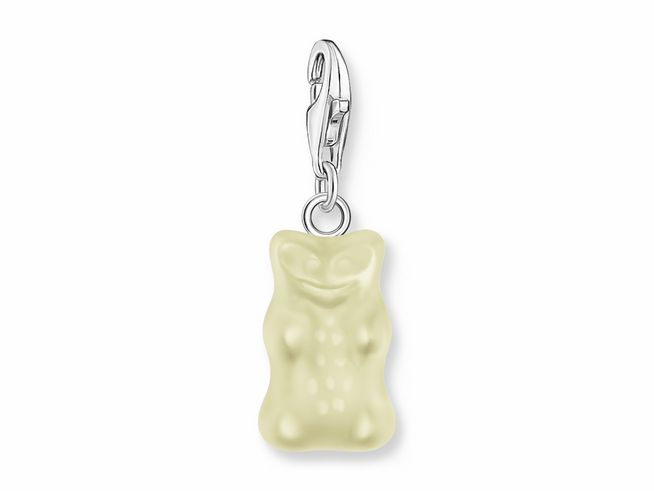 Thomas Sabo 2187-017-14 Charm-Anhänger HARIBO Gummibärchen - Goldbär - Silber & Glas - Weiß