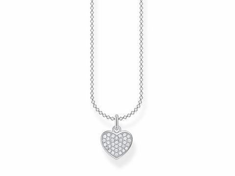 Thomas Sabo Charming Collection - KE2046-051-14-L45v - Herz - Kette mit Anhänger - 38-40-42-45 cm - Silber - Zirkonia - Klar