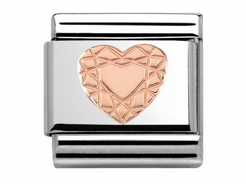 Nomination 430104 19 - Classic Roségold - Diamant Herz