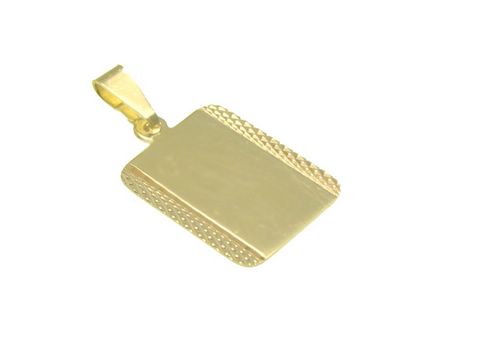 Muster am Rand -Gravurplatte- Gold 333 - 19 x 12 mm