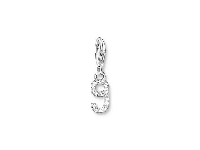 Thomas Sabo 2133-051-21 Charm-Anhänger - Zahl 9 - Silber & Zirkonia