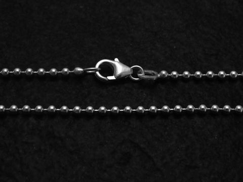 Kugelkette 50 cm 925 Sterling Silber 2 mm