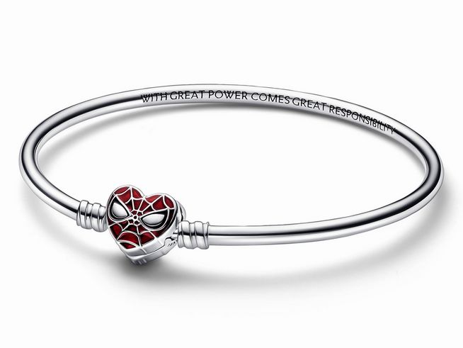 Pandora Marvel - Armreifen - Pandora Marvel Spider-Man Maske - 592324C01-19 - Sterling Silber - Emaille - Mehrfarbig - 19 cm