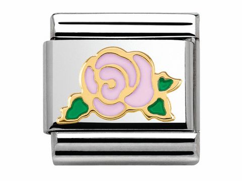 Nomination 030285 31 - Classic MADAME ET MONSIEUR - Versailles rosa Rose - Emaille + Gold