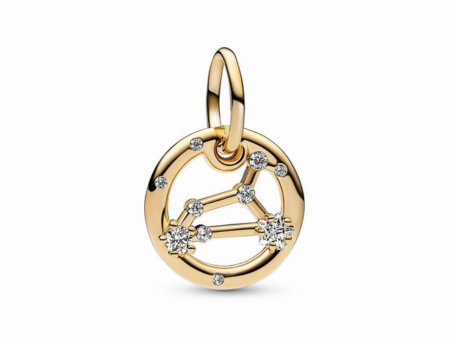 Pandora 762725C01 - Sternzeichen Löwe Charm-Anhänger - Gelbgold Vergoldung - Zirkonia