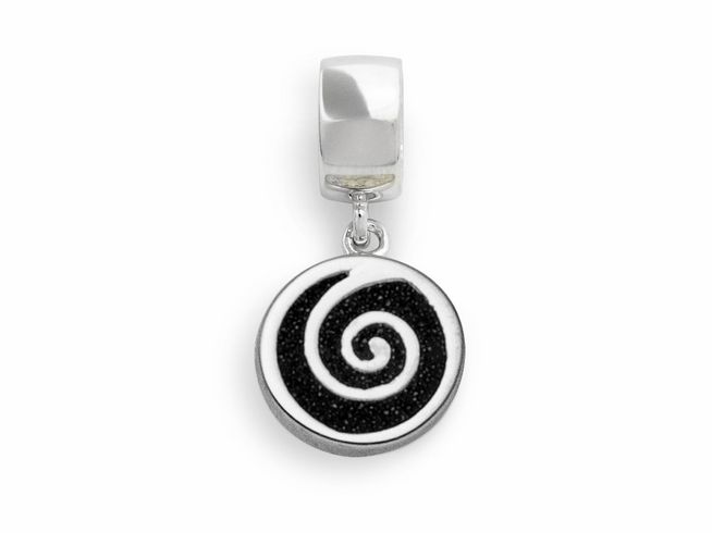 DUR Schmuck F213.SPIRALE - Sterling Silber Anhänger Charm Spirale - Strandsand -