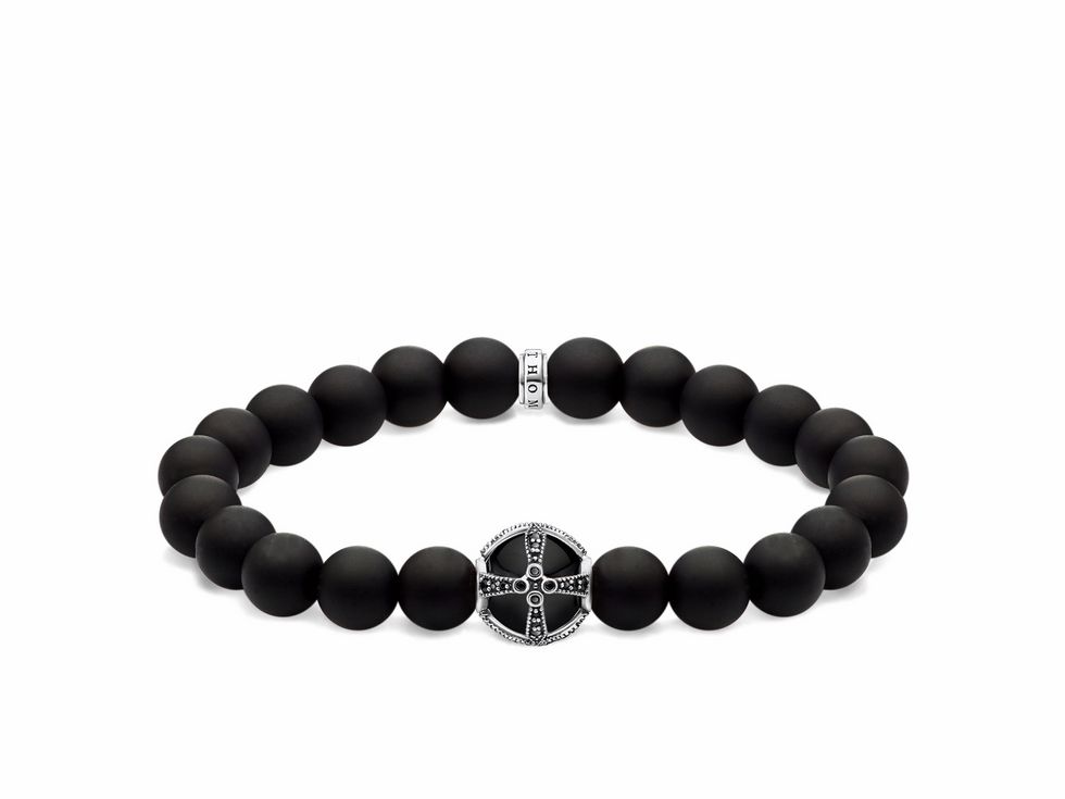 Thomas Sabo Armband 16 cm - A1928-812-11-L16 - Sterling Silber - Obsidian - Onyx - Zirkonia - schwarz