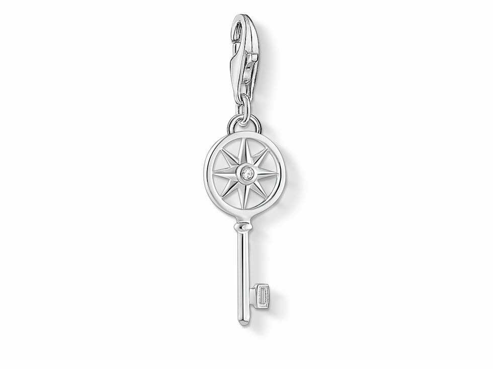 Thomas Sabo Charm-Anhänger 1799-051-14 - Schlüssel mit Sonne - Sterling Silber - Zirkonia - weiß