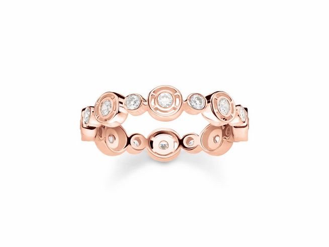 Thomas Sabo TR2256-416-14-50 Ring - Silber vergoldet Roségold + Zirkonia - weiß - Gr. 50