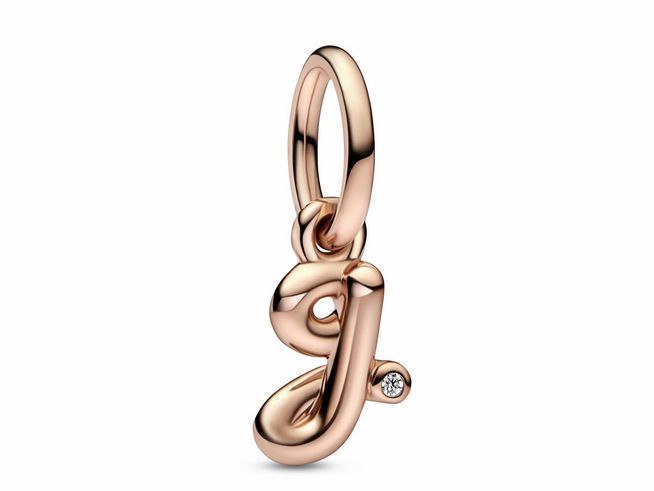 Pandora Charm 782535C01 - Buchstabe G - Roségold Vergoldung - Zirkonia