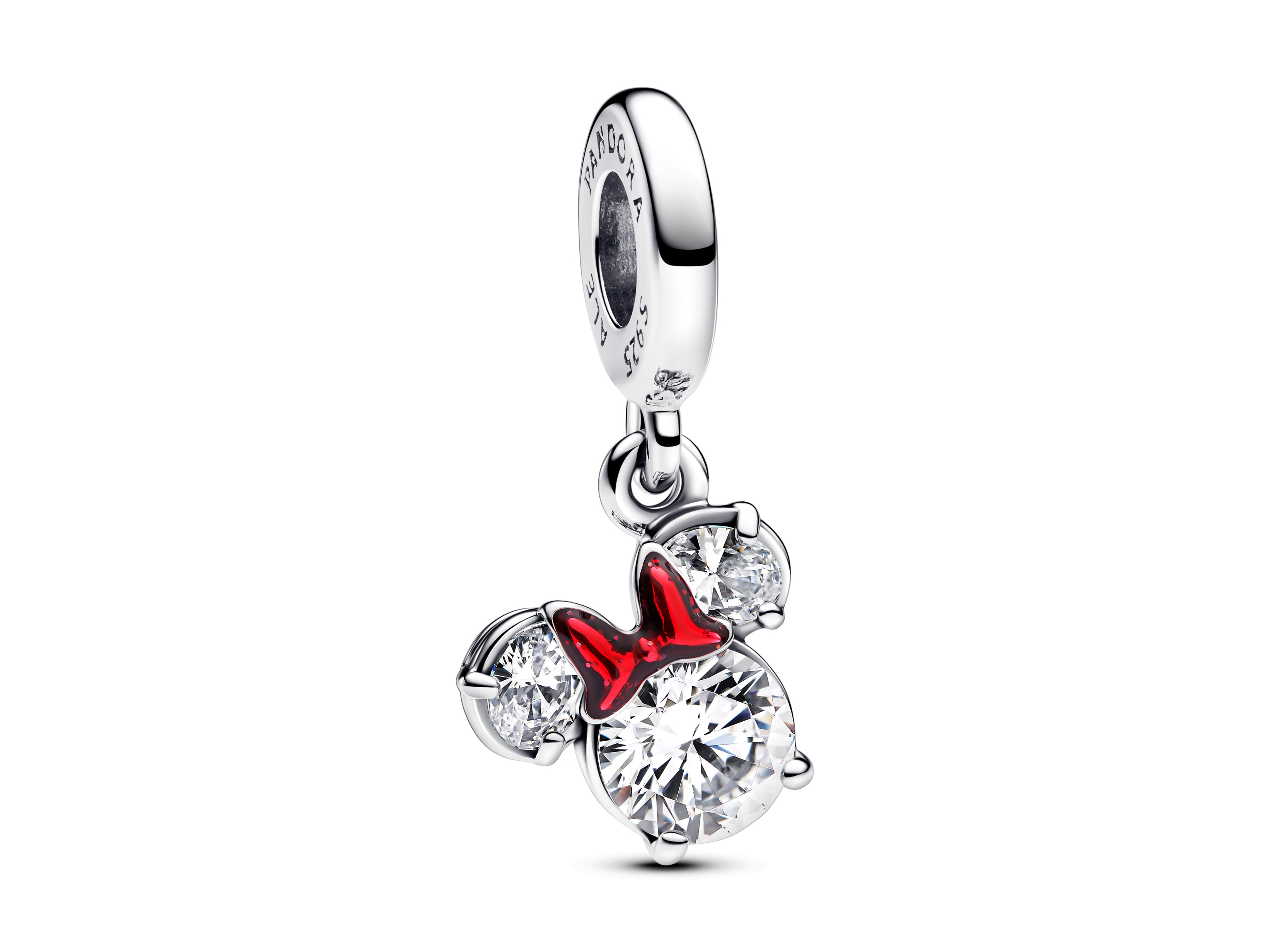 Pandora charm 793533C01 Disney Minnie Mouse Anhänger aus Silber mit  Zirkonia und roter glitzernder Emaille