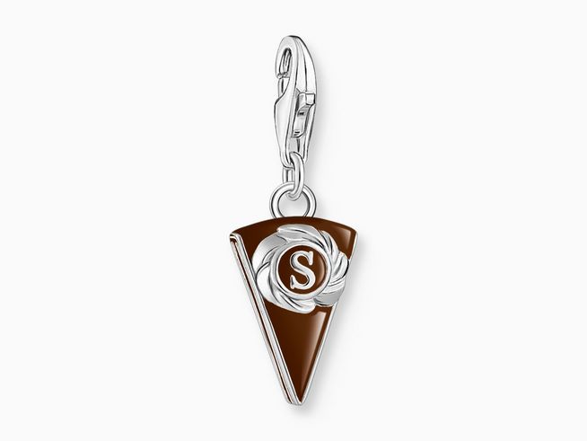 Thomas Sabo 2086-007-2 Charm-Anhänger - Wiener Schokoladentorten - Silber & Emaille - braun