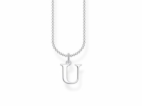 Thomas Sabo Charming Collection - KE2030-001-21-L45v - Buchstabe U - Kette mit Anhänger - 38-40-42-45 cm - Silber