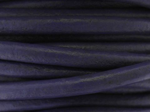 Lederband Hellviolet - 25 cm - 3 mm - Silber Karabiner - light violet