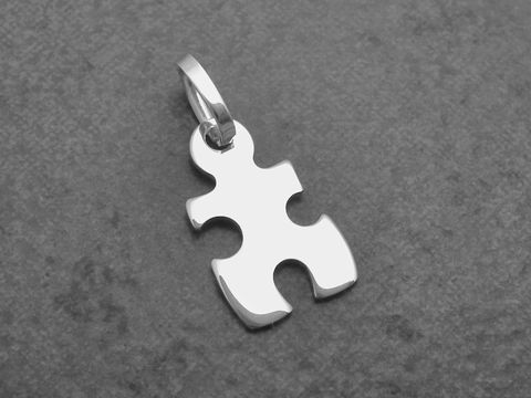 Puzzle Teil - Sterling Silber Anhänger - PUZZLE