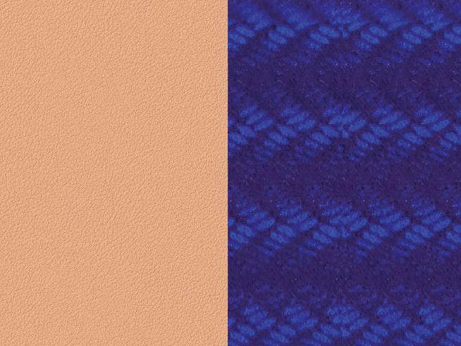 Les Georgettes Batik-Sandstein PK000 - Armreif Einlage 40 mm - Hautfarben-Blau & Metallicblauem Muster