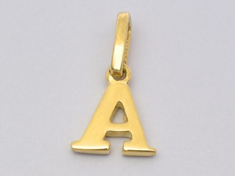 Gold Buchstaben Anhänger Buchstabe - A - Initialen - Gold 750