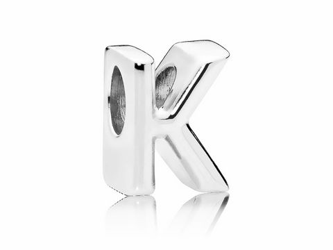 PANDORA - 797465 Charm - Buchstabe K - Letter K - 925 Sterling Silber