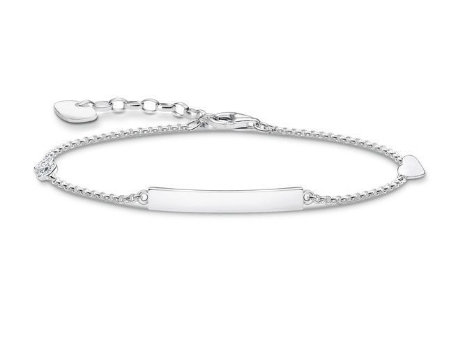 Thomas Sabo Gravur Armband A1976-051-14-L19V Silber - Zirkonia - 16-19 cm