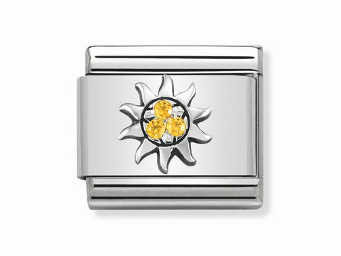 Nomination - 330304 29 - Classic - Sonne GELB - Symbole - Silber