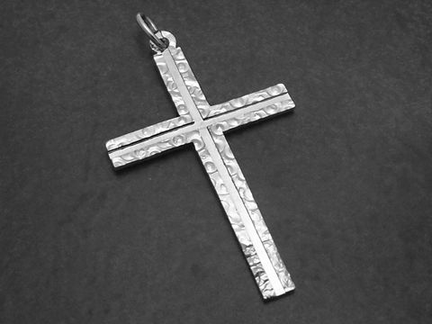 Silber Kreuz Anhänger -Gravur und Design Muster- NEU-