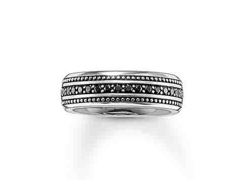 Thomas Sabo - TR2004-051-11-64 - Ring Silber - Zirkonia schwarz - Gr. 64