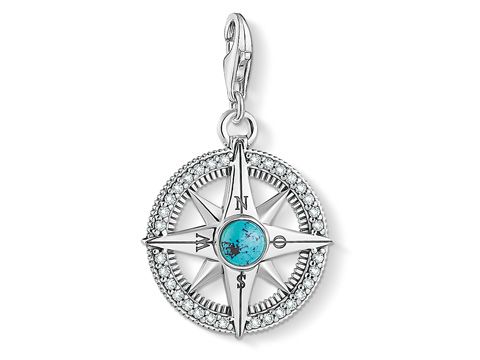 Thomas Sabo 1773-646-17 - Charm-Anhänger - türkis - Kompass-Charm