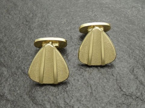 Manschettenknöpfe Muschel - goldfarben - Design - cufflinks