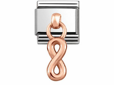 Nomination 431800 10 CLASSIC CHARMS - Edelstahl + Roségold - Unendliche