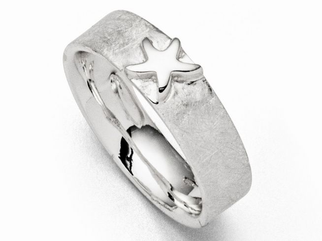 DUR Schmuck R5468.54 - Sterling Silber Ring Seestern - Gr. 54