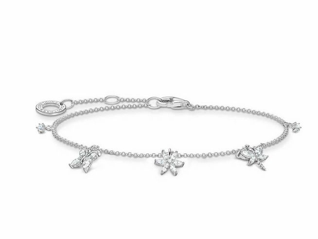 Thomas Sabo Charming Schmetterling Armband - A2027-051-14-L19V - Sterling Silber + Zirkonia weiß 16 - 19 cm