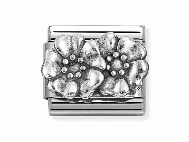 Nomination Classic Silber 330101 73 - Blumen - Zirkonia - Bunt