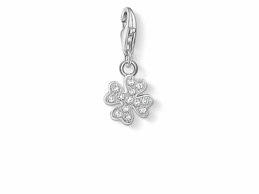 Thomas Sabo Charm-Anhänger 1797-051-14 - Kleeblatt - Sterling Silber - Zirkonia - weiß