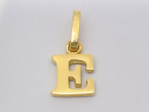 Gold Buchstaben Anhänger Buchstabe - E - Initialen - Gold 585