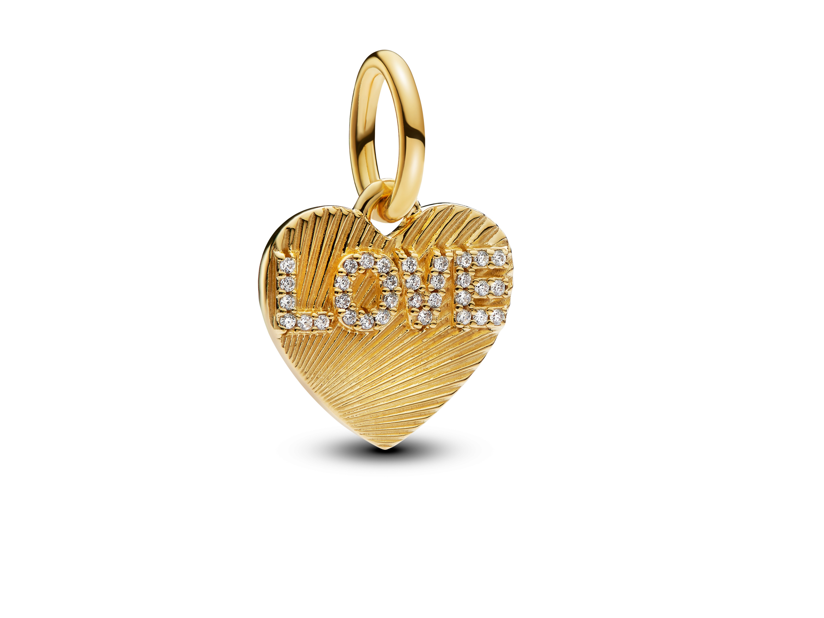 Pandora 763604C01 Liebesherz - LOVE - Gelbgold verg. - mit klarem Zirkonia