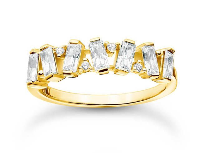 Thomas Sabo Charming Ring - TR2346-414-14-48 - Sterling Silber - verg. Gelbgold + Zirkonia weiß - Gr. 48