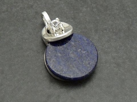 Silber Anhänger -City- 17x12mm. Sodalith blau Rund