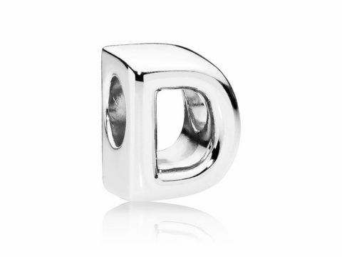 PANDORA - 797458 Charm - Buchstabe D - Letter D - 925 Sterling Silber